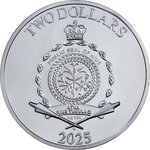 Pièce de monnaie en Argent 2 Dollars g 31.1 (1 oz) Millésime 2025 ATHENA