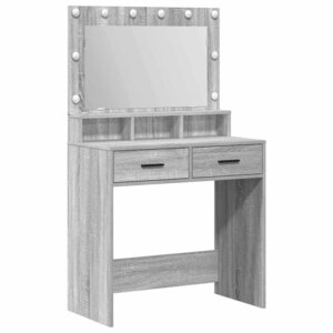 vidaXL Table de Toilette avec tiroir Gris Sonoma 79 x 41 x 135 cm