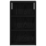 vidaXL Armoire murale de salle de bain Chêne Noir 30 x 10 x 50 cm