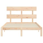 vidaXL Cadre de lit avec tête de lit 120x200 cm bois massif
