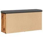 vidaXL Banc à chaussures vieux bois 102x32x50 cm bois d'ingénierie