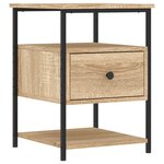 vidaXL Table de chevet chêne sonoma 40x42x56 cm bois d'ingénierie