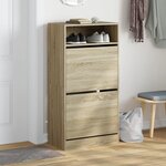 vidaXL Armoire à chaussures chêne sonoma 60x34x116cm Bois d'ingénierie