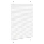 vidaXL Store plissé blanc 90x100 cm largeur du tissu 89 4 cm polyester