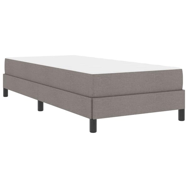 vidaXL Lit à ressorts avec matelas Taupe 90 x 200 cm tissu
