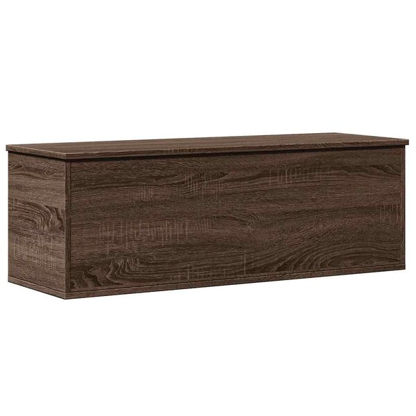 vidaXL Boîte de rangement chêne marron 102x35x35 cm bois d'ingénierie