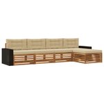 vidaXL Ensemble de canapés d'extérieur 5 Pièces Naturel et Beige