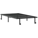 vidaXL Cadre de lit sans matelas pliable noir 100x200 cm acier