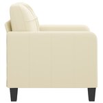 vidaXL Fauteuil Crème 60 cm Similicuir