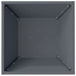 vidaXL Ensemble de 5 jardinières de jardin en anthracite 40x40x15 cm en acier.