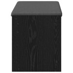 vidaXL Banc d'entrée avec coussin Chêne Noir 83 x 38 x 45 cm
