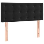 vidaXL Sommier à lattes de lit avec matelas et LED Noir 90x200 cm