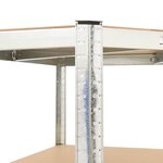 vidaXL Étagère à 5 niveaux 3 Pièces Argenté Acier et bois ingénierie