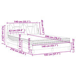 vidaXL Lit avec matelas cappuccino 140x200 cm similicuir