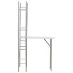 vidaXL Ensemble à dîner pliant 3 Pièces et étagère de rangement MDF acier