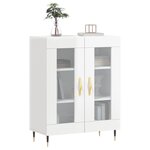 vidaXL Buffet Blanc brillant 69 5x34x90 cm Bois d'ingénierie