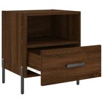 vidaXL Tables de chevet 2 Pièces chêne marron 40x35x47 5 cm