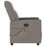 vidaXL Fauteuil de massage inclinable Taupe Tissu