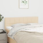 vidaXL Têtes de lit 2 Pièces Crème 72x5x78/88 cm Tissu