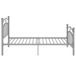 vidaXL Cadre de lit sans matelas gris métal 100x200 cm