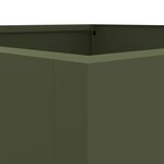 vidaXL Jardinière vert olive 52x48x75 cm acier laminé à froid