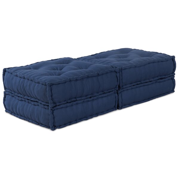 Poufs modulaires vidaXL 2 Pièces en tissu indigo