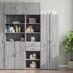 vidaXL Armoire de rangement mince sonoma gris 50x42 5x225 cm