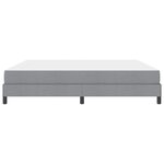 vidaXL Lit à ressorts avec matelas Gris clair 200 x 200 cm tissu