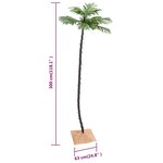 Vidaxl palmier à led 192 led blanc chaud 300 cm