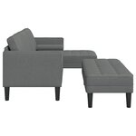 vidaXL Ensemble de Canapés 2 Pièces Gris foncé 173 x 131 x 67 cm tissu