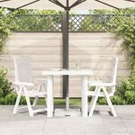 vidaXL Table de jardin Blanc 80x75x72 cm Plastique
