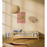 Flexa WHITE Banquette-lit 90 x 200 cm avec dossier et barriere avant a barreaux Beige sable