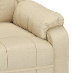 vidaXL Fauteuil inclinable électrique Crème Tissu
