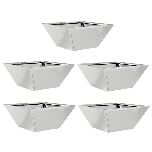 vidaXL Ensemble de Pots en Métal Acier galvanisé 35 x 35 x 15 cm