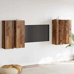 vidaXL Ensemble meuble TV 4 Pièces Bois ancien 30 5 x 30 x 90 cm