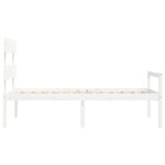 vidaXL Lit pour personne âgée et tête de lit 90x200 cm bois massif