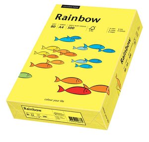 Ramette de 500 feuilles papier multifonction Rainbow A4 80 g Jaune Moyen PAPYRUS