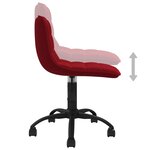 vidaXL Chaise pivotante de salle à manger Rouge bordeaux Velours