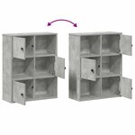 vidaXL Bibliothèque gris béton 60x24x76 5 cm bois d'ingénierie