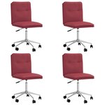 vidaXL Chaises à manger lot de 4 rouge bordeaux similicuir