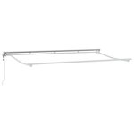 vidaXL Cadre d'auvent Réglable Blanc 4 x 2 m Acier