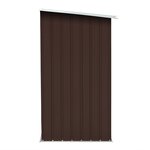 vidaXL Abri de stockage de bois Acier galvanisé 163x83x154 cm Marron