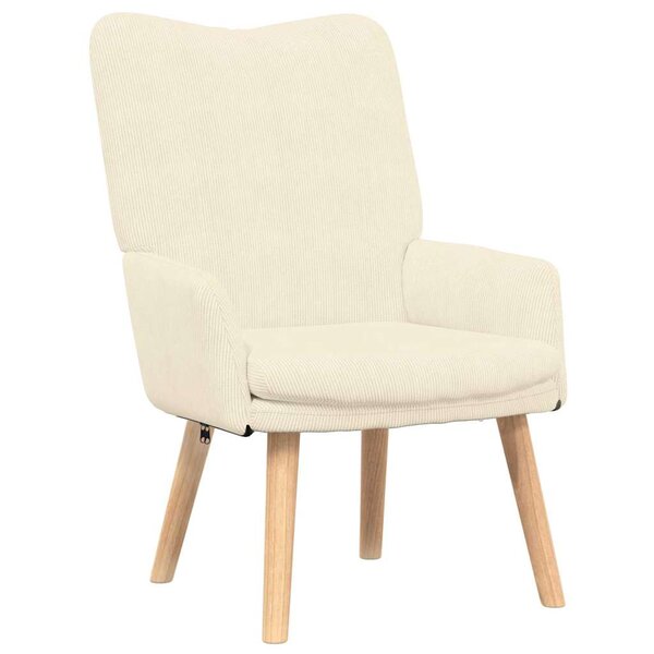 vidaXL fauteuil Crème 63 x 67 x 94 cm tissu