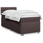 vidaXL Sommier à lattes de lit avec matelas Marron foncé 90x190 cm