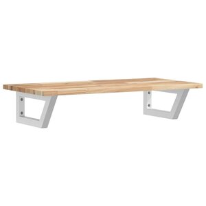 vidaXL Étagère de vasque murale acier et bois massif d'acacia