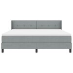 vidaXL Lit à ressorts avec matelas Gris clair 200 x 180 cm Polyester
