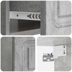 vidaXL Cabinet de chevet mural Gris béton 49 x 34 5 x 20 cm