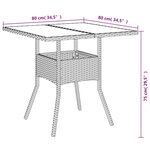 vidaXL Ensemble à manger de jardin avec coussins 5 Pièces rotin et verre