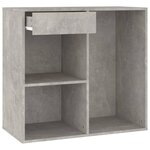 vidaXL Armoire à cosmétiques Gris béton 80x40x75 cm Bois d'ingénierie
