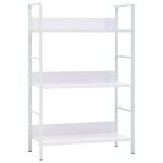 vidaXL Bibliothèque à 3 niveaux blanc 60x27 6x90 5cm bois d'ingénierie
